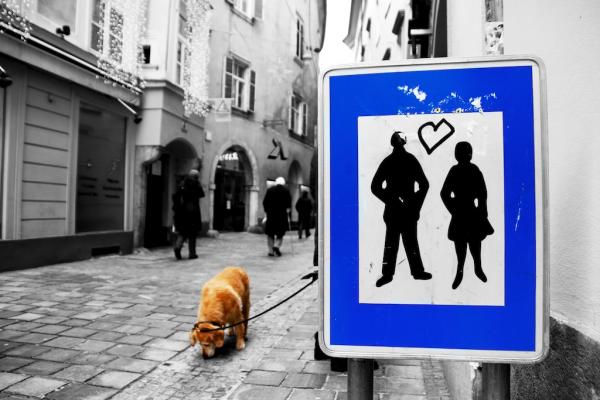 Graz: Fußgängerzone mit Herz