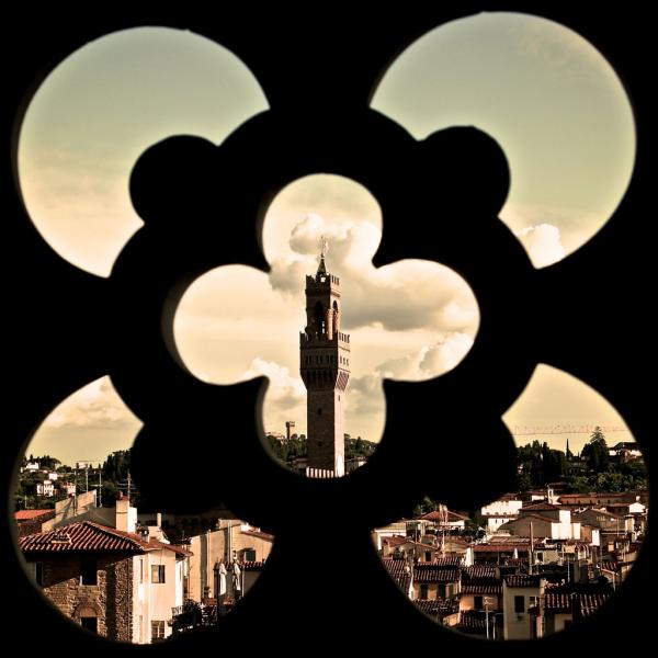 Blick auf das Florentiner Rathaus
