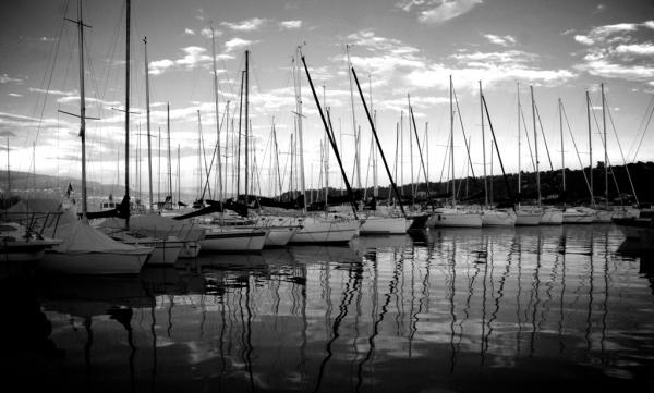 Segelboote im Hafen von Salo
