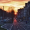 Kurt-Eisner-Straße: Sonnenuntergang