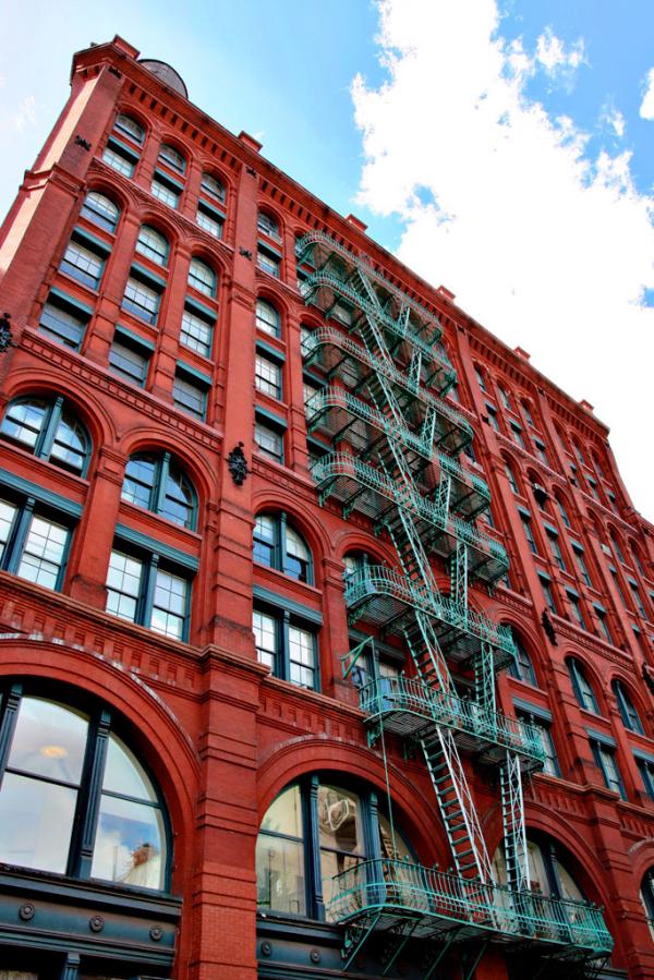 New York City: Schönes altes rotes Haus in Soho