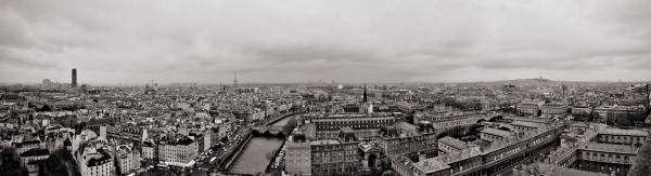 Panorama: Blick von Notre-Dame nach Westen